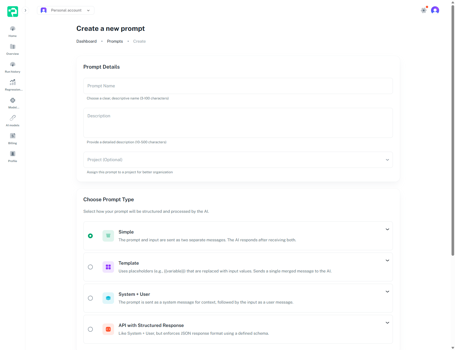 Create & Version Your Prompts